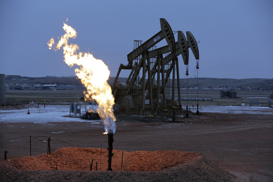 Oil well flaring gas